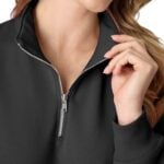 hanes quarter zip sweatshirt black women