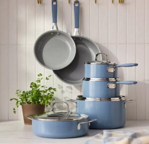 mingle cookware set blue