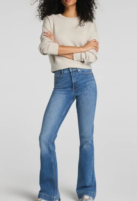 spanx flare jeans