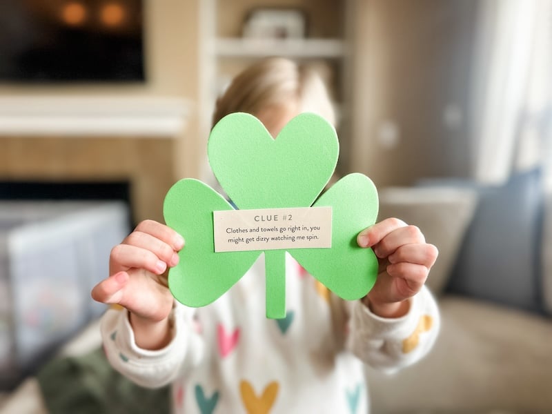 St. Patrick's Day Scavenger Hunt Clues In Hand 