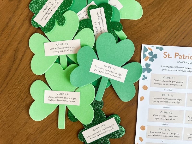 St. Patrick's Day Riddles on Four Leaf Clovers 