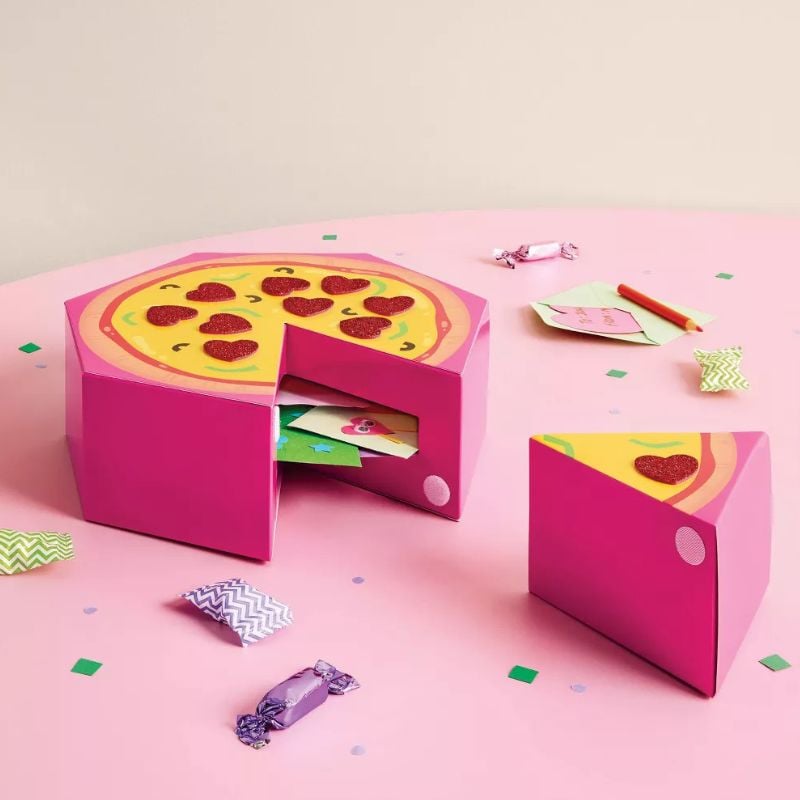 pizza vday card boxes