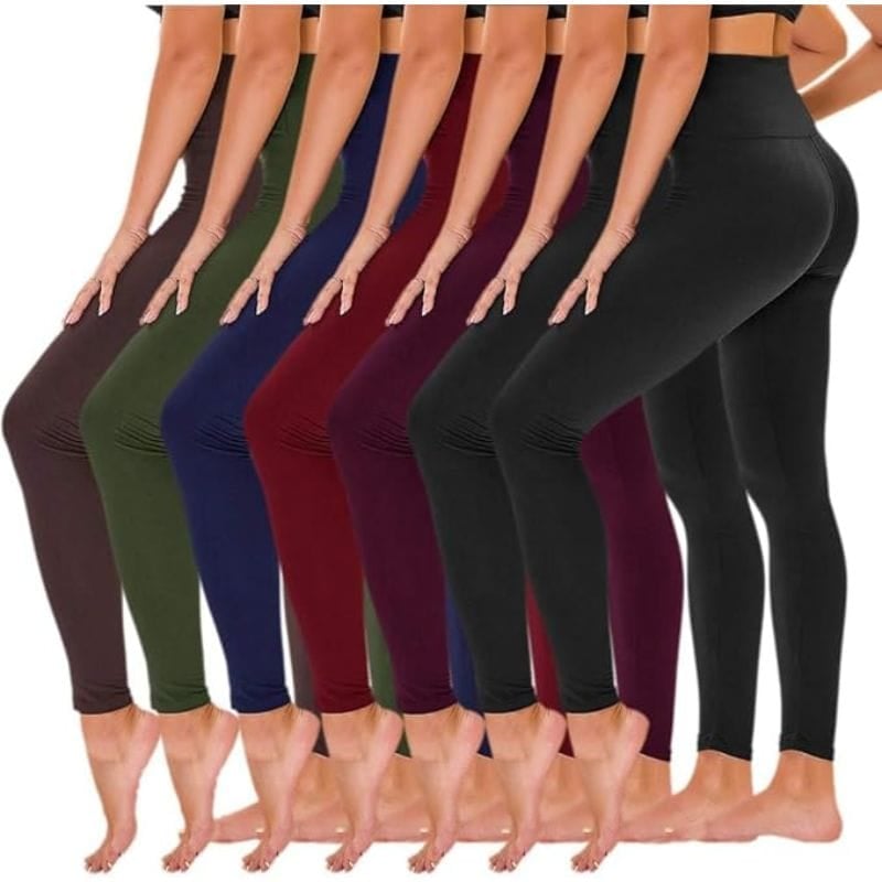 women wearing colorful leggings