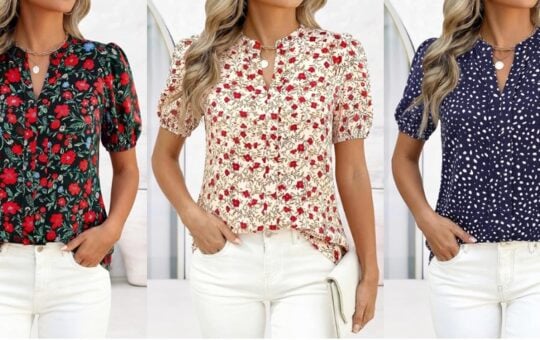 Women's Puff Sleeve Blouse Shirt
