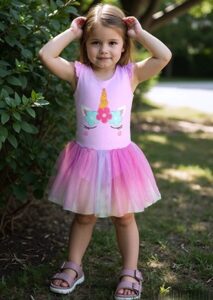 EQSJIU Ballet Tutu Tulle Skirt Dress