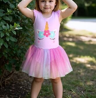 EQSJIU Ballet Tutu Tulle Skirt Dress