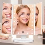 FASCINATE Trifold Vanity Mirror with Lights
