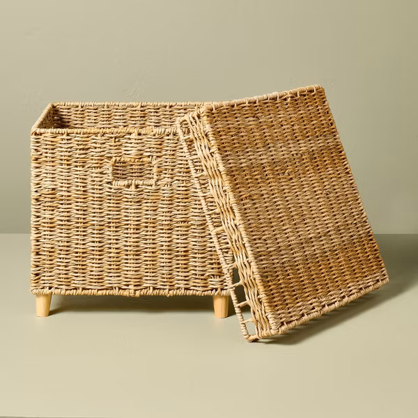 wicker storage box