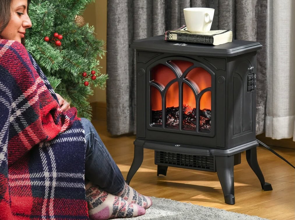 HomCom Freestanding Electric Fireplace