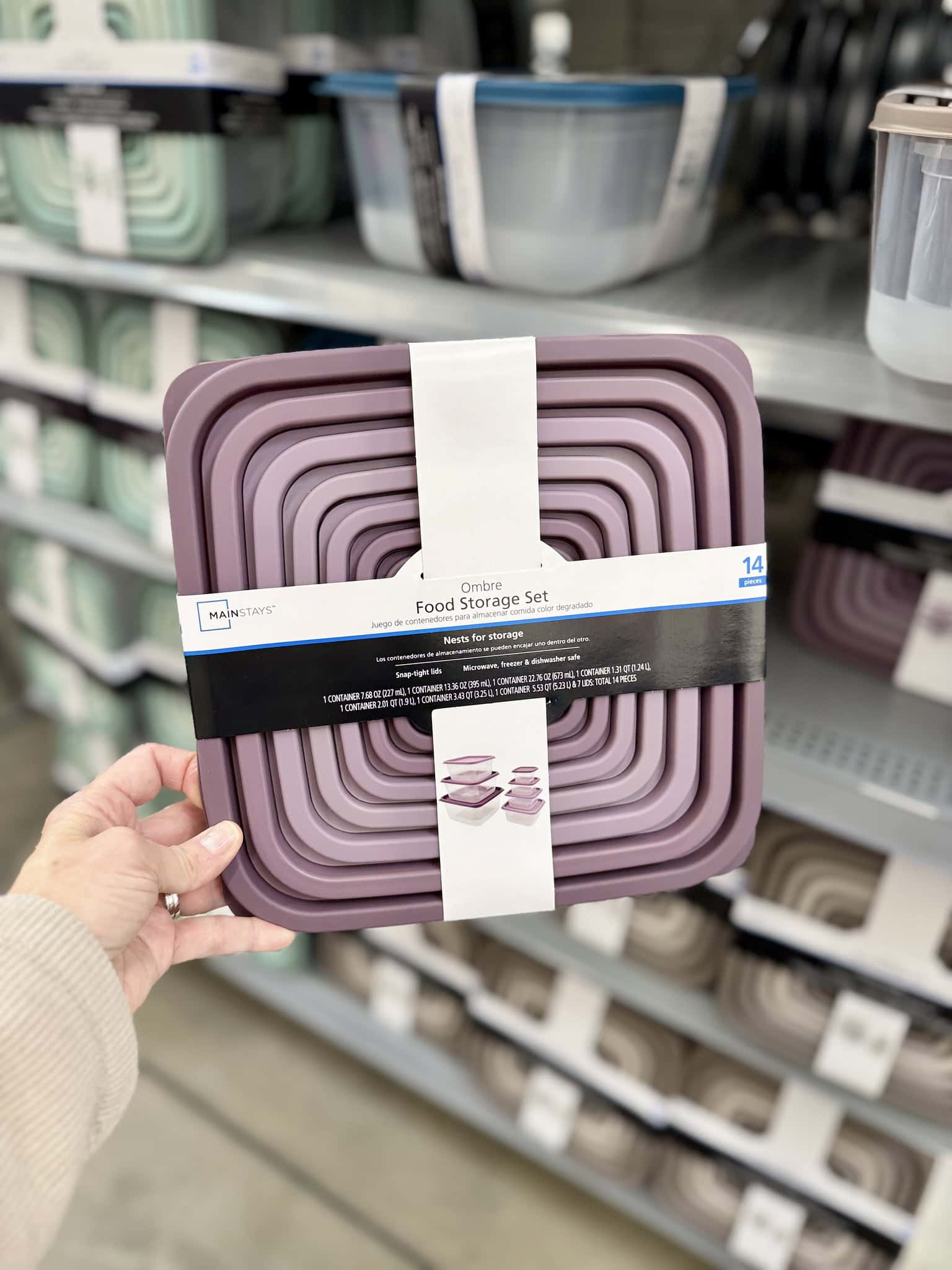 purple shades food storage sets