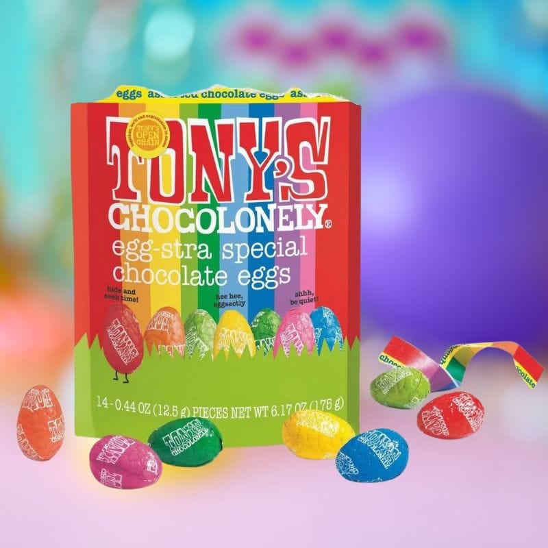 Tony's Chocolonely chocolate eggs