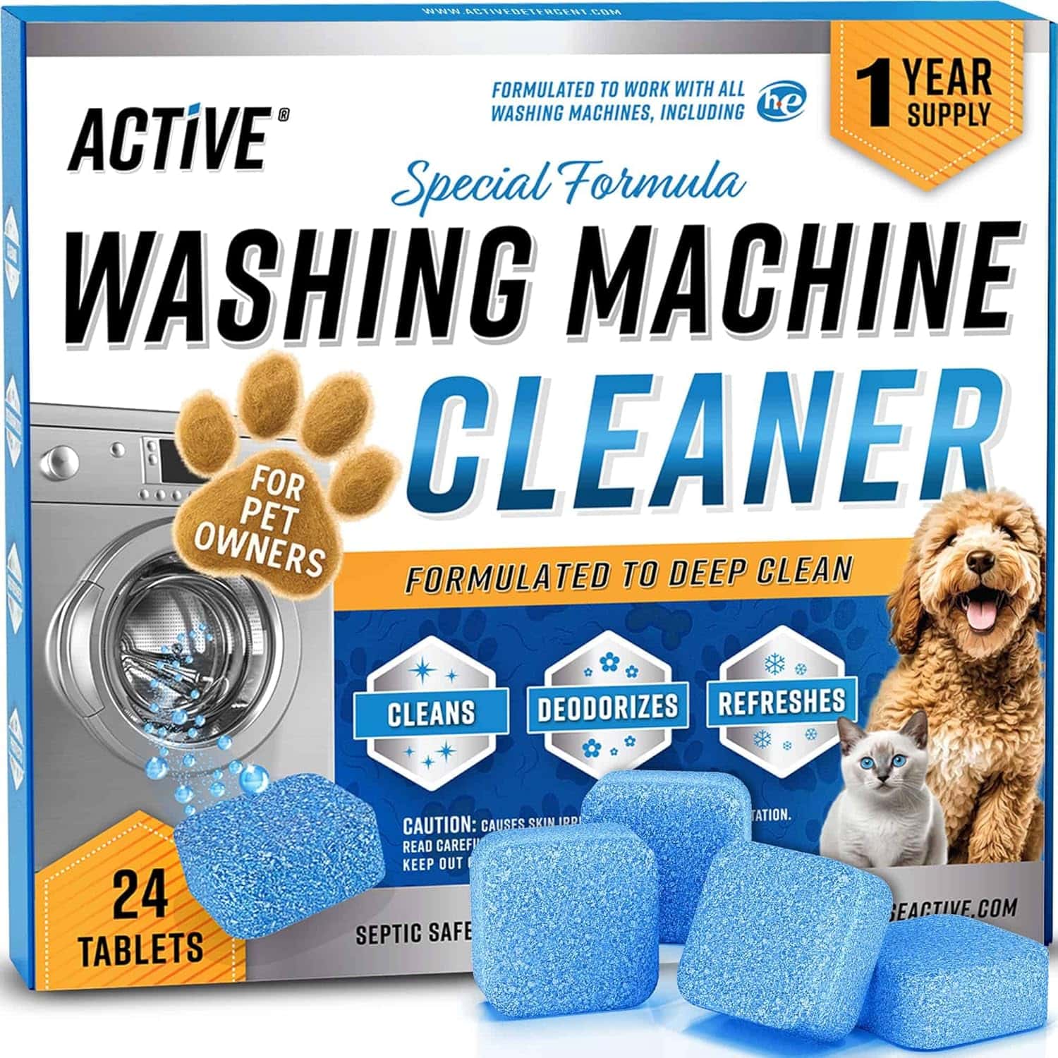 active washing machine pet