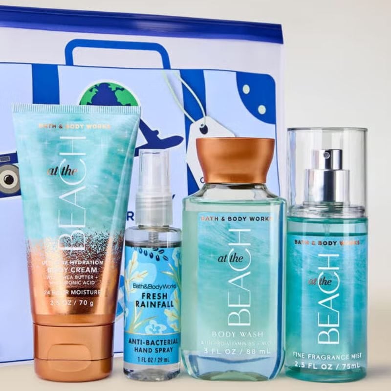 At the Beach lotion, hand spray, body wash and fragrance mist