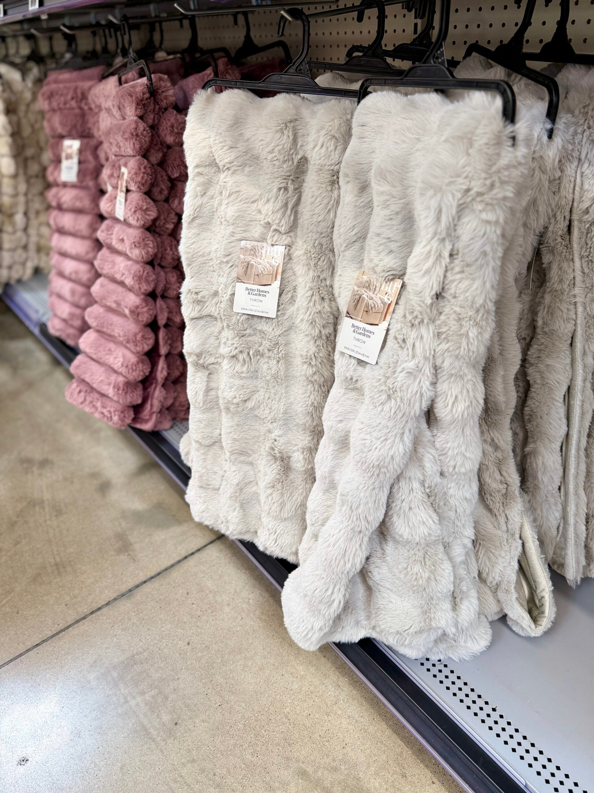 bhg faux fur throws