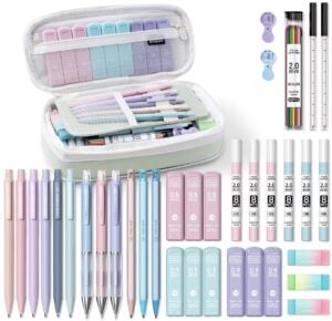 four candies mechanical pencils 36 pc set with case