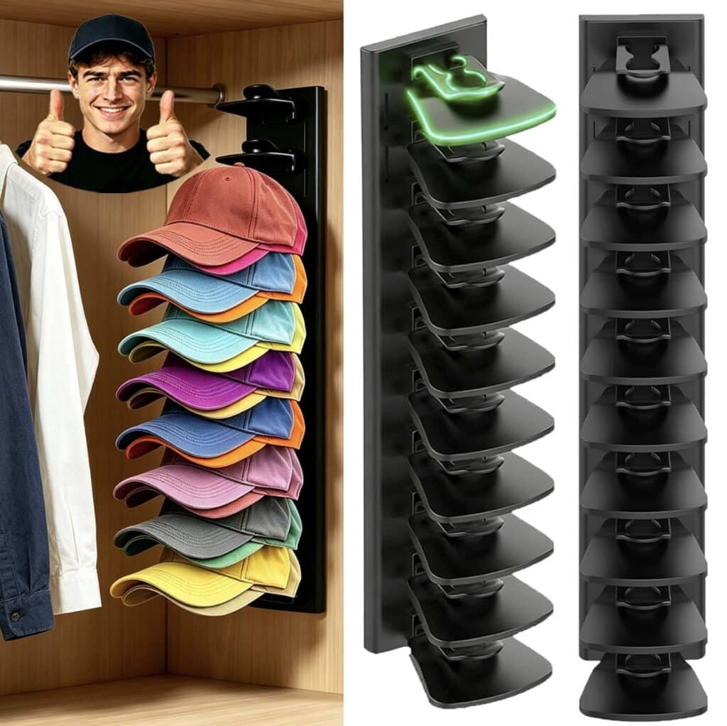 hat organizer 2 pack pceel