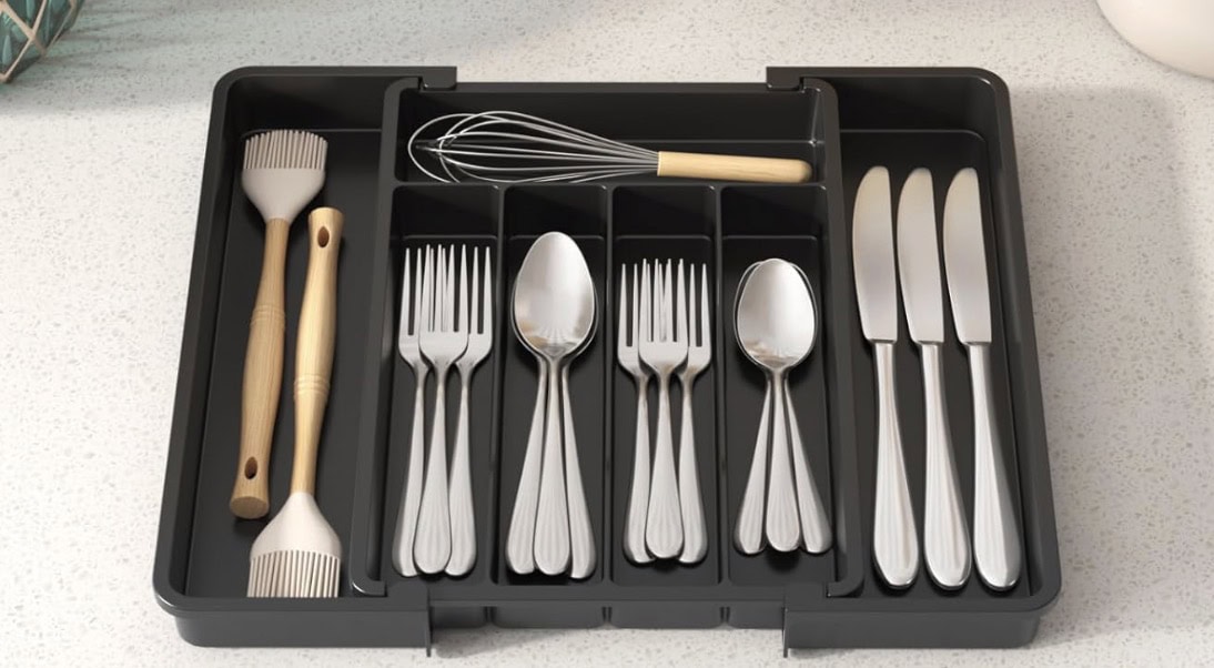 lifewit silverware organizer black