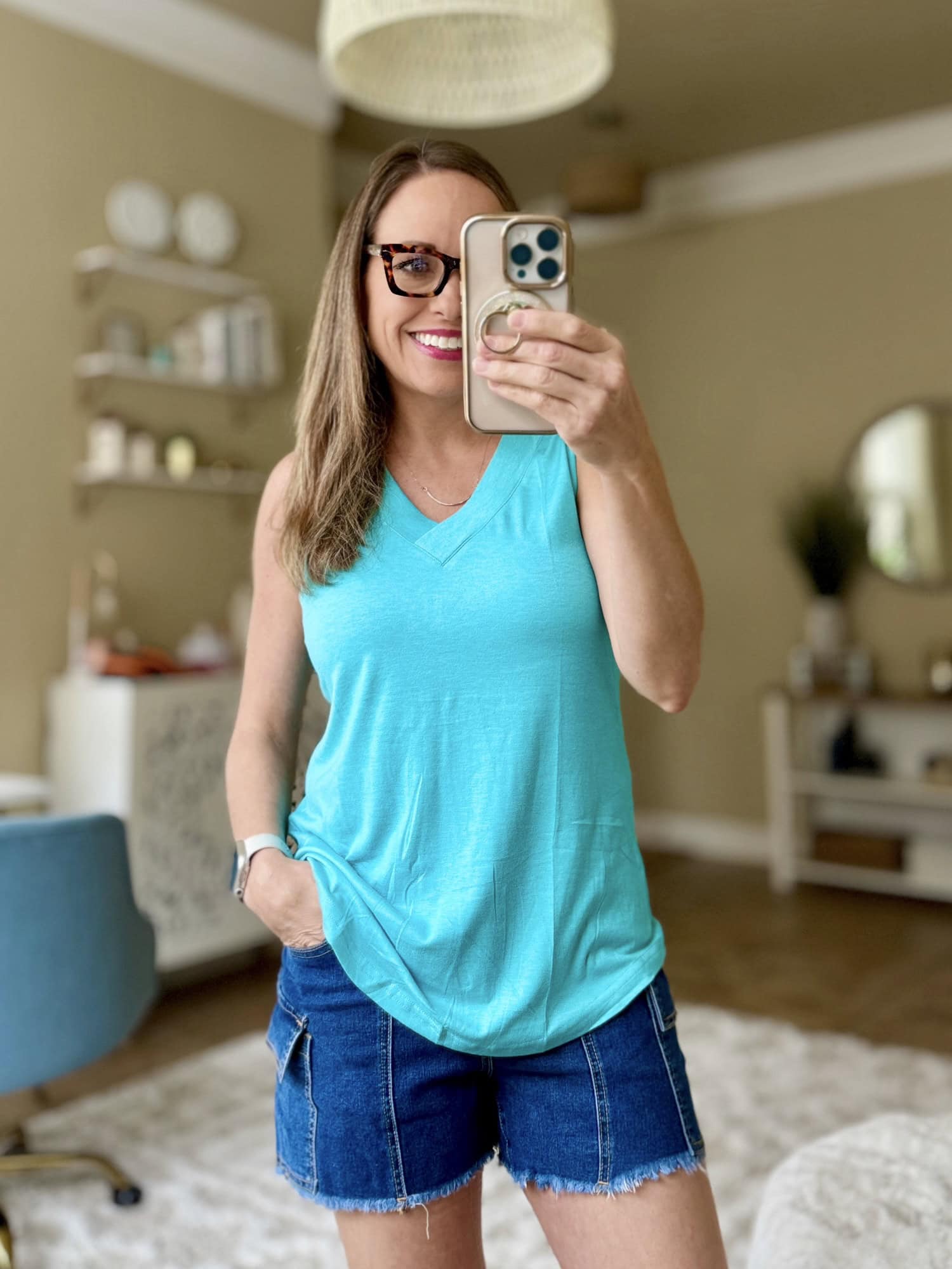 mary denim shorts