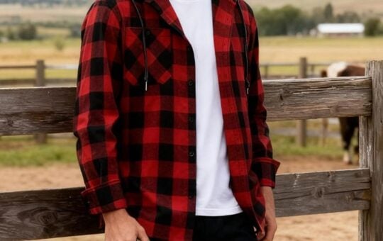 mens plaid flannel hoodies (2)