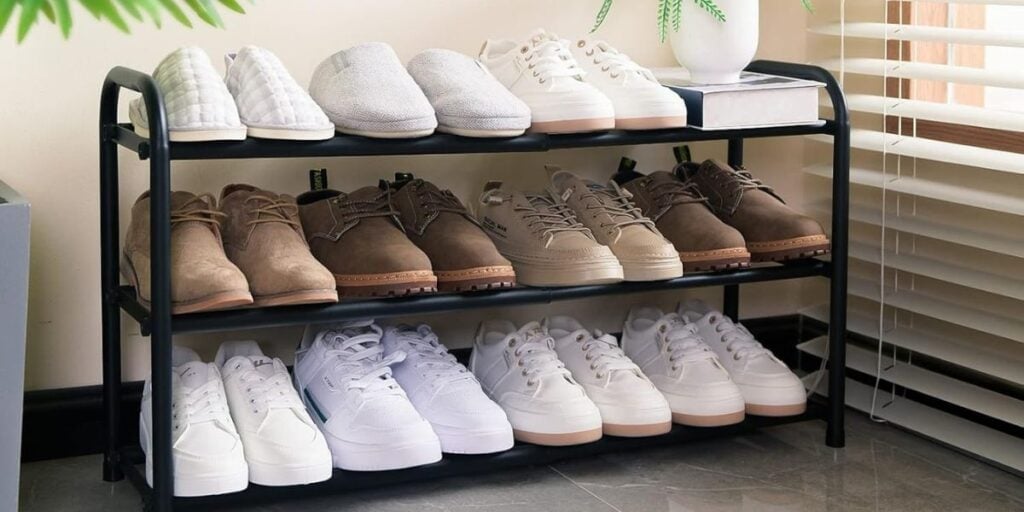 metal expandable shoe rack