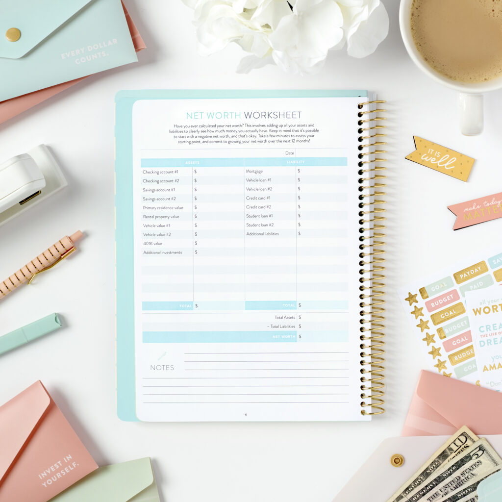 money planner net worth page