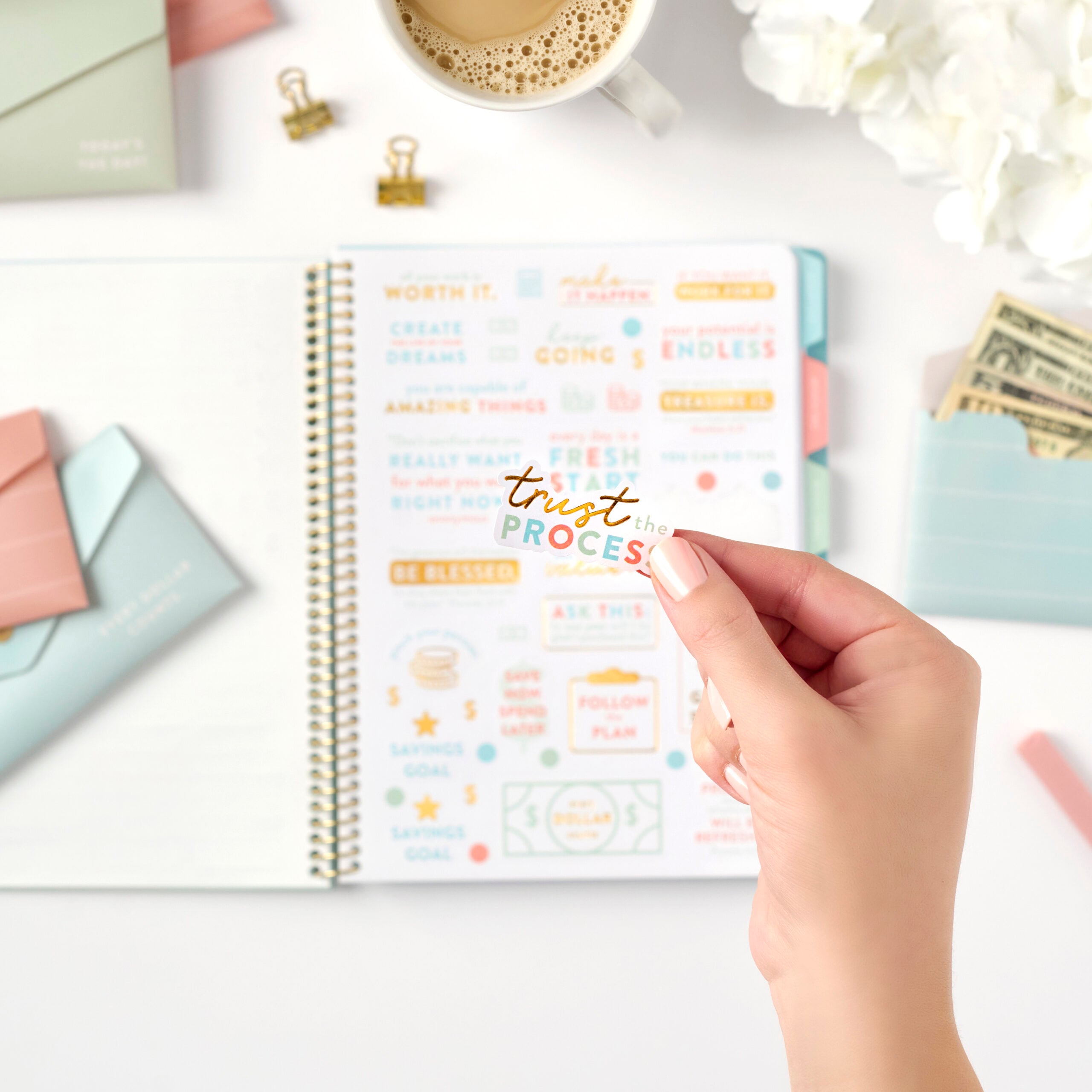 money planner stickers page