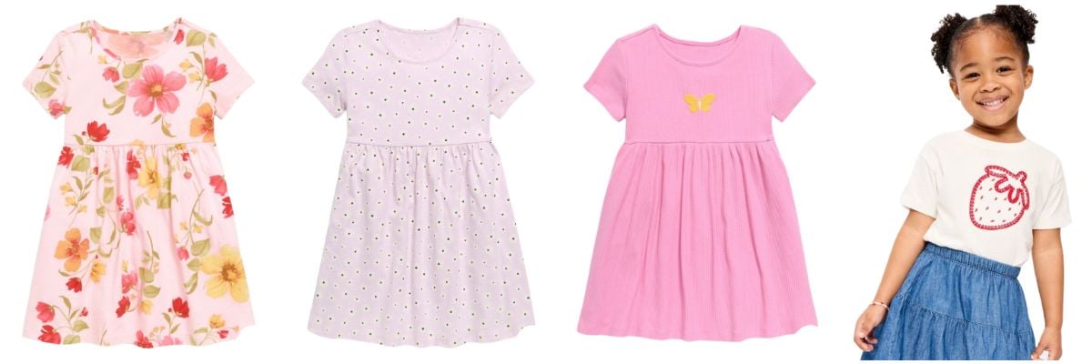 four patterned old navy toddler girls dresses