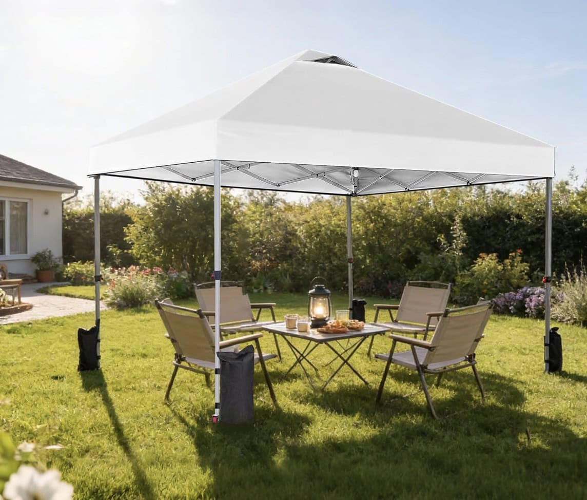 pop up canopy white