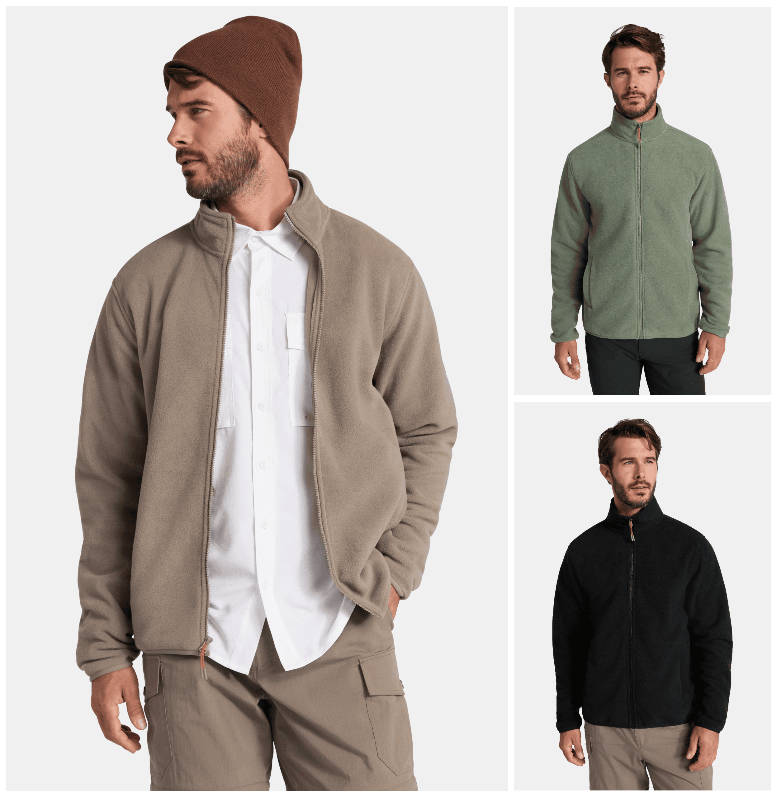men's fleece jackets in multiple colors 