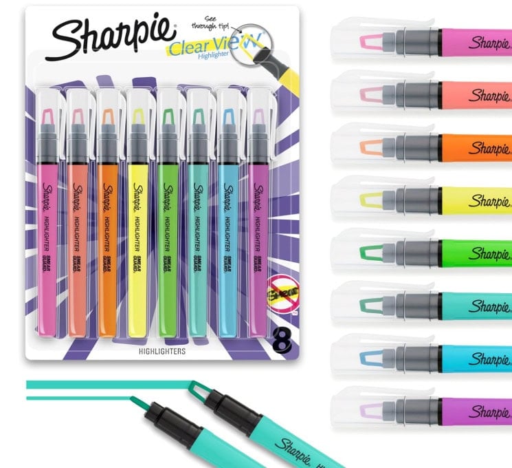 sharpie clearview chisel tips