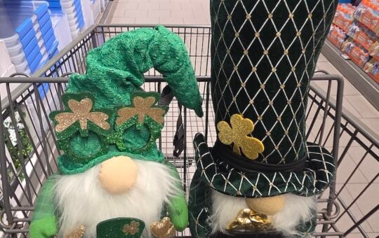 st. patrick's day gnomes at aldi