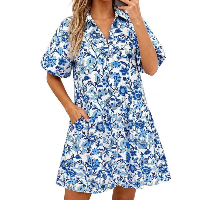 woman wearing floral dress 