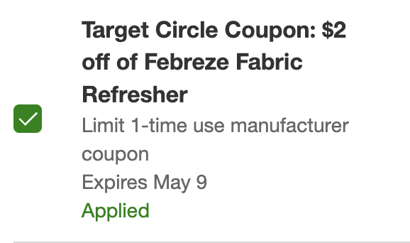$2 coupon target febreze