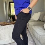 IUGA Tummy Control Yoga Pants Kristen Side Black