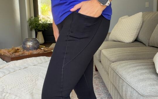 IUGA Tummy Control Yoga Pants Kristen Side Black