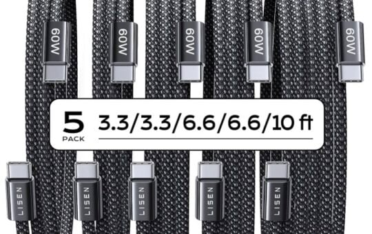 LISEN USB C to USB C Cables