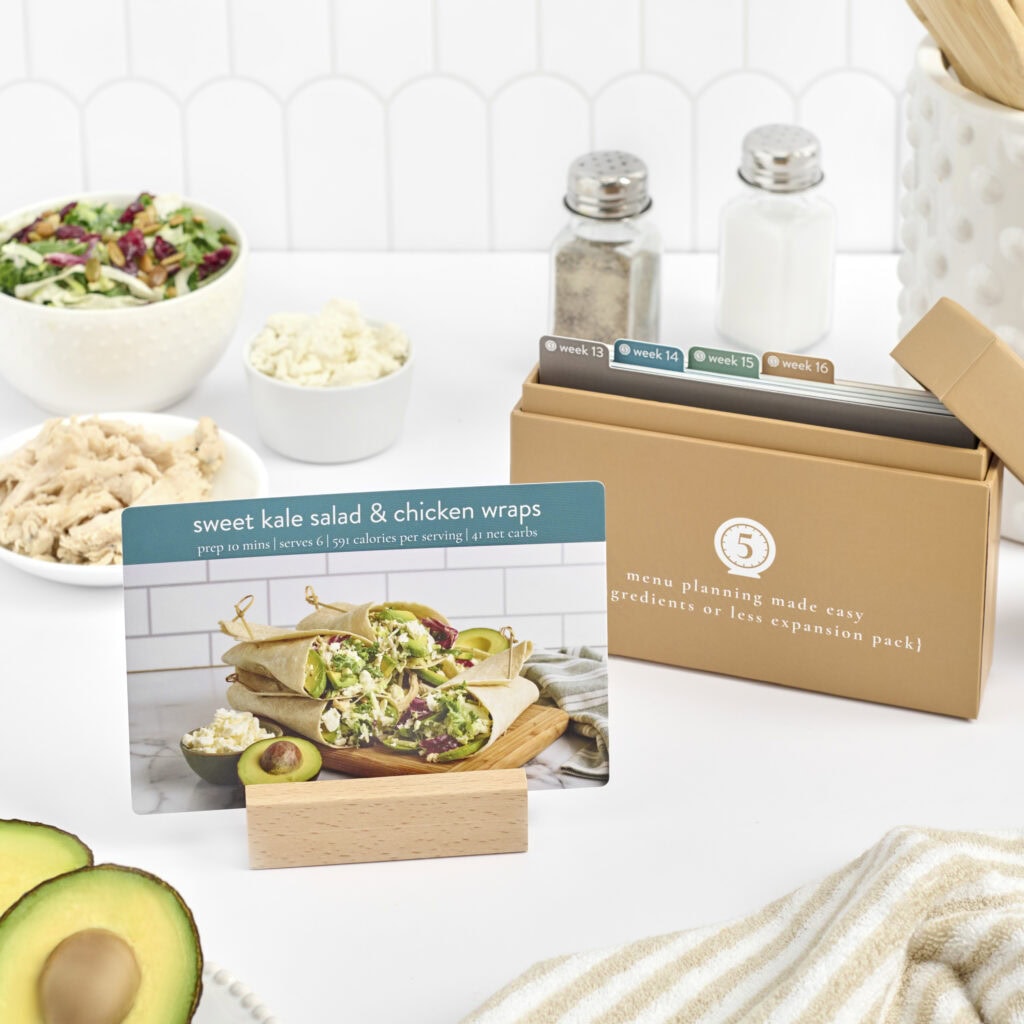 5 ingredient expansion box with featured recipe