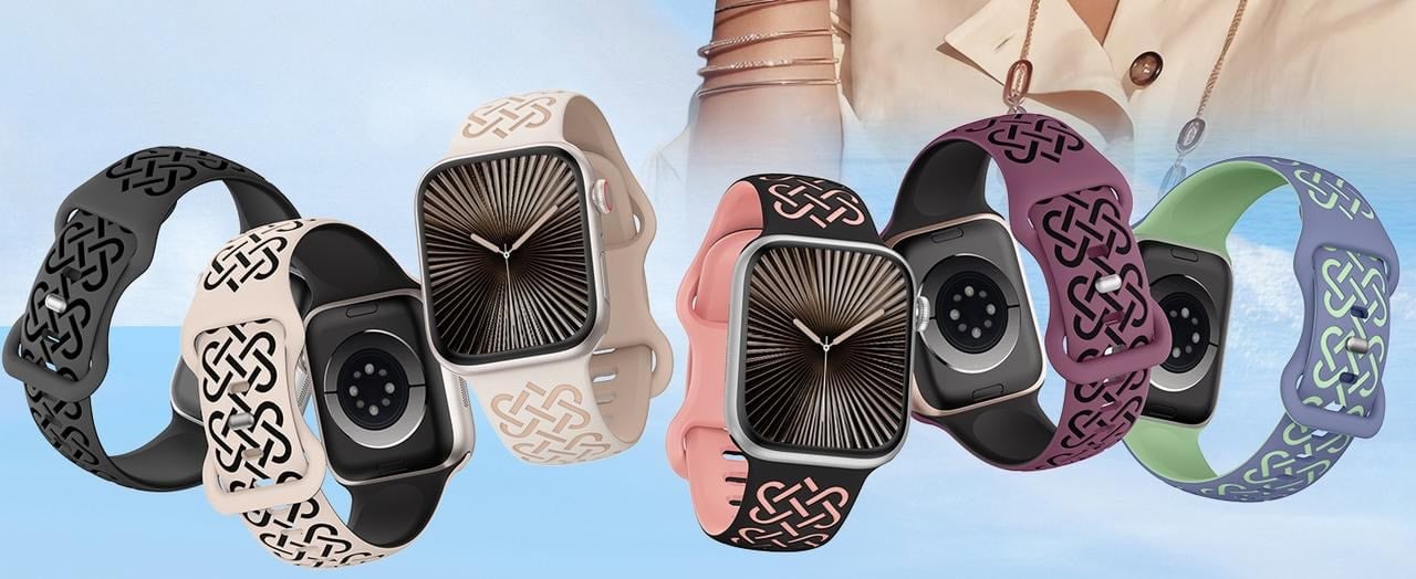 Minyee 2 Pack Engraved Bands Compatible with Apple Watch Minyee 2 Pack Engraved Bands Compatible with Apple Watch