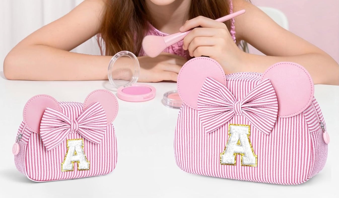 QLOVEA Initial Travel Makeup Bag Disney Inspired