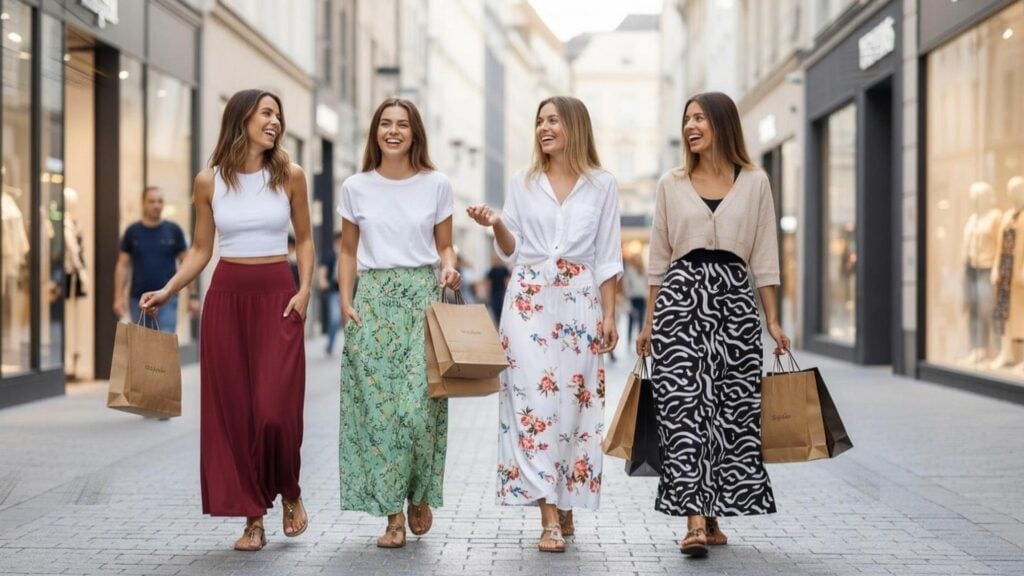 QUEZHU Women's Maxi Long Skirts