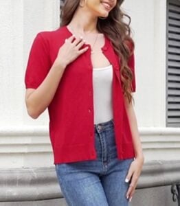 VIISHOW Women's Summer Lightweight Short Sleeve Cardigan