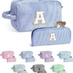 YOOLIFE Personalized Initial Makeup Bag