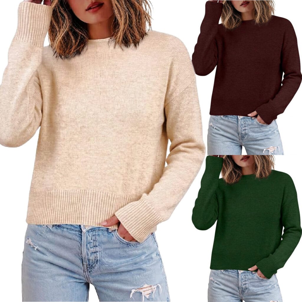 anrabess heathered mockneck sweater