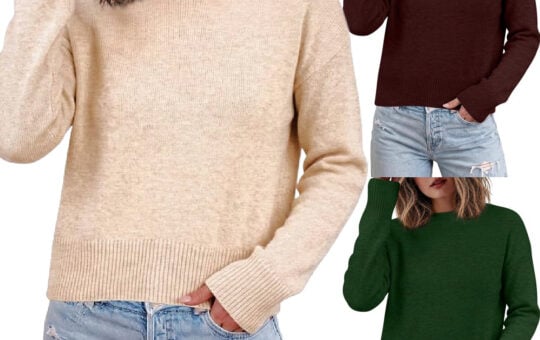 anrabess heathered mockneck sweater