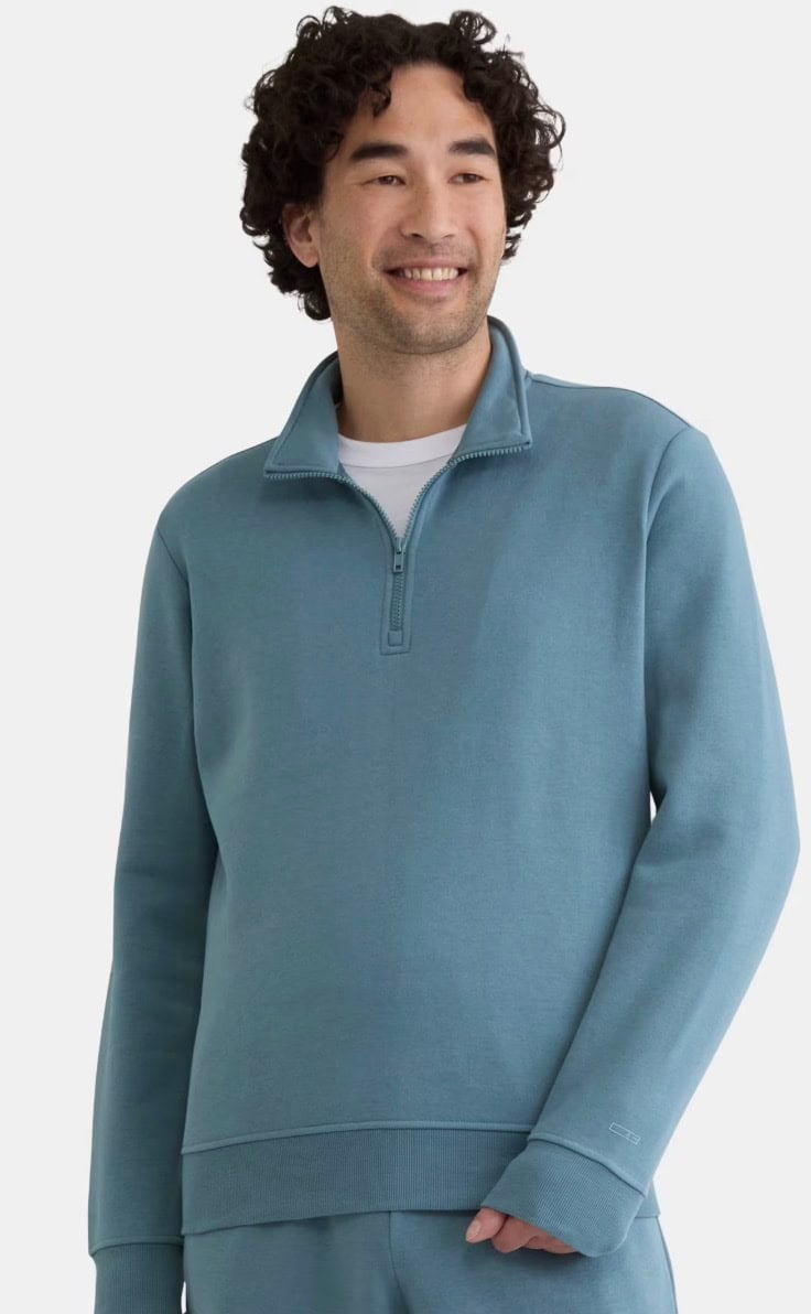 athletic works mens quarter zip sweatshirt