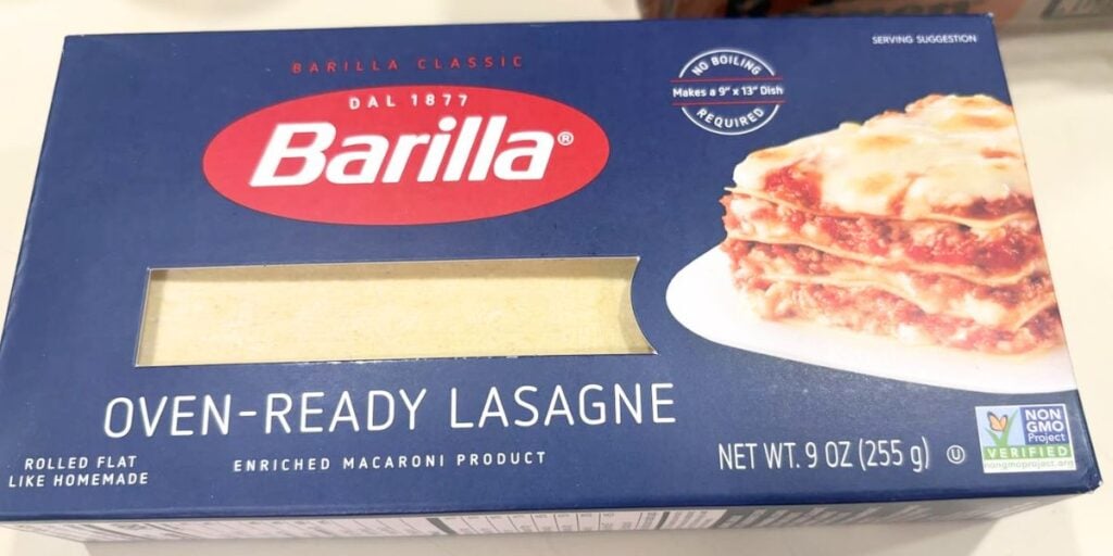 barilla lasagna 