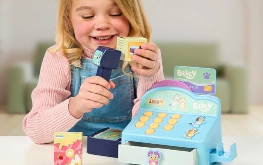 bluey cash register playset with scanner