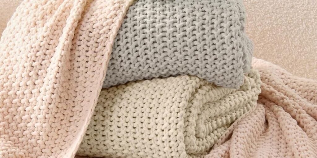 chunky knit throw