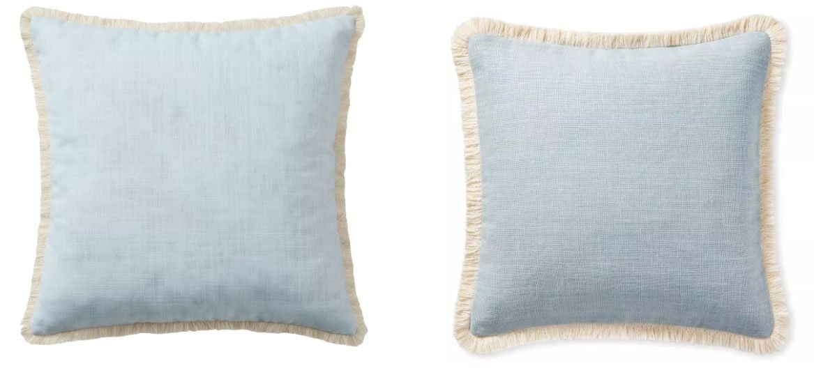 coastal blue pillow dupe