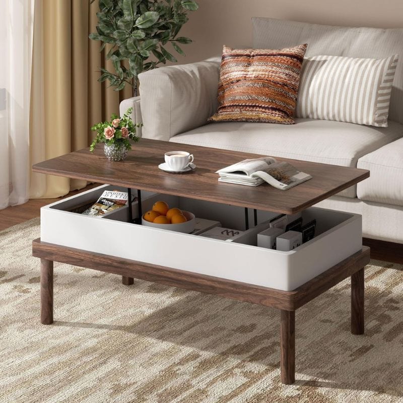 lift top coffee table in living room